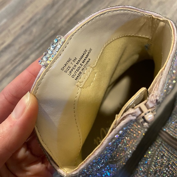 Matisse Silver Ankle Boots with Rhinestones - Picture 6 of 8